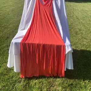 C&C California Bright Orange/Red Tank Dress
